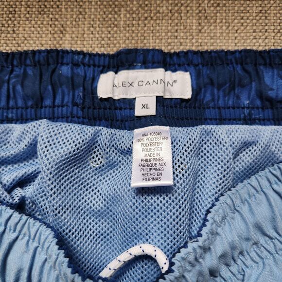 ALEX CANNON Men's SWIM Trunks Board Shorts  Light Blue Size XL Pockets - Picture 2 of 4